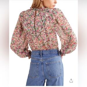 NEW Boden V Yoke Flounce Top sz 6